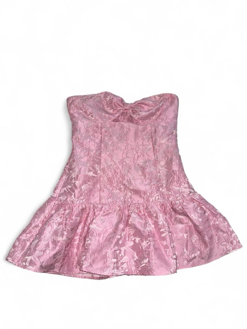 Princess Polly Strapless Pink Lace Ruffle Mini Dress - Picture 3 of 3